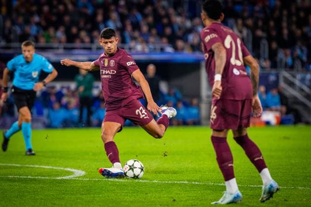 SLOVAN BRATISLAVA - MANCHESTER CITY Matheus Nunes of Man City during the UEFA Champions League, league stage match between SK Slovan Bratislava and Manchester City. Bratislava, Slovakia, October 01, 2024. PUBLICATION NOT IN SLOVAKIA Copyright: xx slovanbratislava_manchestercity_championsleague_last015
