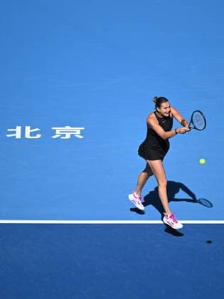 (241002) -- BEIJING, Oct. 2, 2024 -- Aryna Sabalenka of Belarus returns the ball during the Women s Singles Round of 16 match between Aryna Sabalenka of Belarus and Madison Keys of the United States at the 2024 China Open tennis tournament in Beijing, capital of China, Oct. 2, 2024. ) (SP)CHINA-BEIJING-TENNIS-CHINA OPEN-WOMEN S SINGLES (CN) ZhangxLong 
