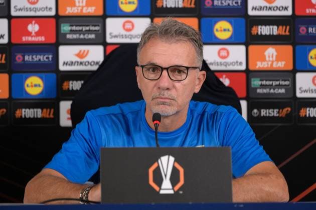 SS Lazio head coach Marco Baroni attends during the UEFA Europa League 2024 25 League Phase MD2 press conference, PK, Pressekonferenz at Formello Training Center on October 02, 2024 in Rome, Italy. - Soccer  Copyright: xFabrizioxCorradetti IPAxSportx x xx IPA_50269778 IPA_Agency_IPA50269778