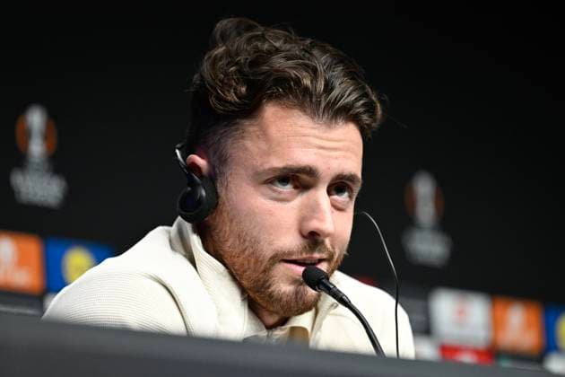 Real Sociedad v RSC Anderlecht - UEFA Europa League - Media Activities SAN SEBASTIAN, SPAIN - OCTOBER 02 : Coosemans Colin goalkeeper of RSC Anderlecht during the press conference, PK, Pressekonferenz ahead of the UEFA Europa League phase 2 match between Real Sociedad and RSC Anderlecht on October 2, 2024 in San Sebastian, Spain, 02 10 2024 San Sebastian Spain  Copyright: xDhax