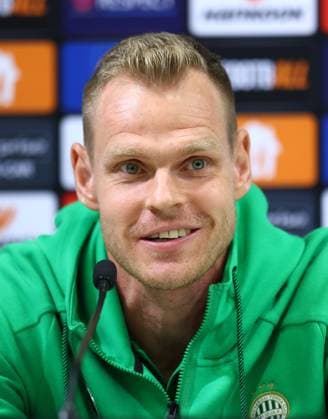 Denes Dibusz of Ferencvaros Tottenham Hotspur Training and press conference, PK, Pressekonferenz UEFA Europa League, Group Stage, Football, Groupama Arena, Budapest, Hungary, 02 Oct 2024 EDITORIAL USE ONLY No use with unauthorised audio, video, data, fixture lists, club league logos or live services. Online in-match use limited to 120 images, no video emulation. No use in betting, games or single club league player publications. Copyright: xMichaelxZemanek Shutterstockx 14752478g