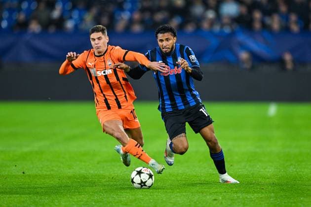 02.10.2024, Fussball, Champions League, 2. Spieltag, Saison 2024 2025, Schachtar Donezk - Atalanta Bergamo, Heorhiy Sudakov (Schachtar Donezk), Ederson (Atalanta Bergamo) xRHR-FOTO TKx Copyright: RHR-FOTOx RHR-FOTO TK