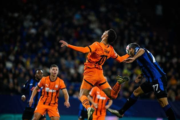 GELSENKIRCHEN, GERMANY - 2 OCTOBER, 2024: The UEFA Champions League match between FC Shakhtar Donetsk vs Atalanta BC Bergamo at Veltins Arena  Copyright: xVItaliixKliuievx