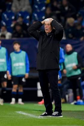Trainer Gian Piero Gasperini (Atalanta Bergamo) gestikuliert, UEFA Champions League 2024 25 League Phase MD2, FC Shakhtar Donetsk v Atalanta BC, Veltins Arena, 02.10.2024, Gelsenkirchen, Deutschland. Defodi-067_SCDATB20241002_099