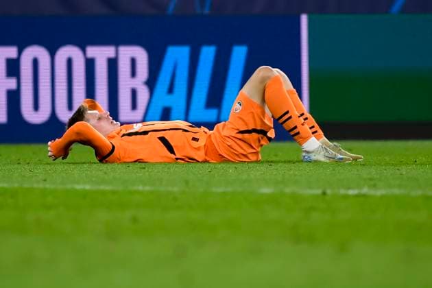 Artem Bondarenko (Shakhtar Donetsk) enttaeuscht, UEFA Champions League 2024 25 League Phase MD2, FC Shakhtar Donetsk v Atalanta BC, Veltins Arena, 02.10.2024, Gelsenkirchen, Deutschland. Defodi-067_SCDATB20241002_150