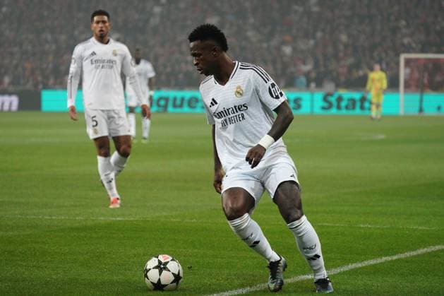 Rodrygo of Real Madrid Lille v Real Madrid, UEFA Champions League, Group Stage, Football, Pierre Mauroy Stadium, Lille, France, 02 Oct 2024 EDITORIAL USE ONLY No use with unauthorised audio, video, data, fixture lists, club league logos or live services. Online in-match use limited to 120 images, no video emulation. No use in betting, games or single club league player publications. Copyright: xDavexWinter Shutterstockx 14750773aa