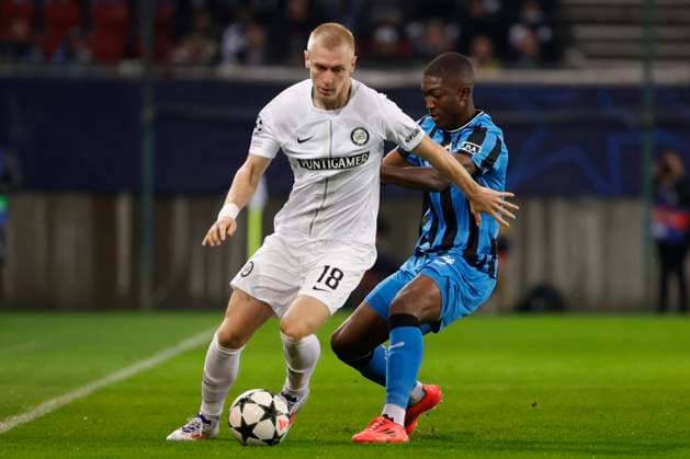Sturm Graz v Club Brugge - UEFA Champions League KLAGENFURT, AUSTRIA - OCTOBER 02 : Biereth Mika forward of Sturm Graz pictured during the UEFA Champions League phase matchday 2 match between Sturm Graz and Club Brugge at the Worthersee Stadion on October 2, 2024 in Klagenfurt, Austria, 02 10 2024 Klagenfurt Austria  Copyright: xJanxDexMeuleneirx