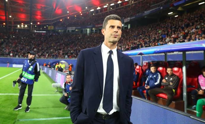 RB Leipzig - Juventus Turin Champions League Leipzig, 02.10.2024, Red Bull Arena, Fussball, UEFA Champions League, Spieltag 2 , RB LEIPZIG vs. JUVENTUS FC TURIN , Im Bild: Trainer Thiago Motta (JUVENTUS TURIN) ,