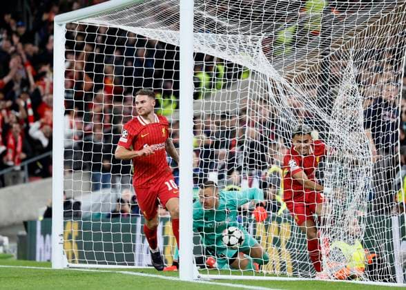 Liverpool FC v Bologna FC 1909 - UEFA Champions League 2024 25 League Phase MD2 Alexis Mac Allister of Liverpool celebrates after he scores the opening goal during the UEFA Champions League 2024 25 League Phase MD2 match between Liverpool FC and Bologna FC 1909 at Anfield on October 2, 2024 in Liverpool, England. Liverpool Anfield England United Kingdom Copyright: xRichardxSellers Sportsphoto APLx 14049063