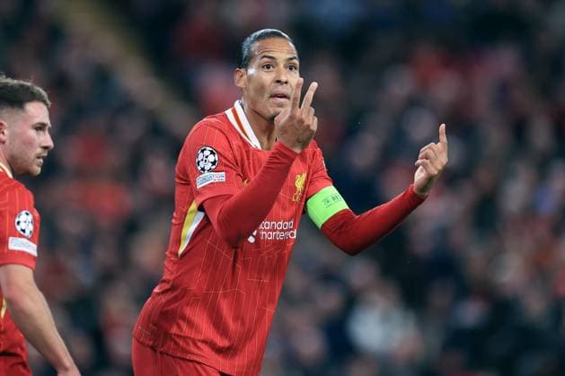 Liverpool v Bologna UEFA Champions League 2nd October 2024 - UEFA Champions League - Liverpool FC v Bologna FC - Virgil van Dijk of Liverpool - Photo: Simon Stacpoole Offside. Liverpool UK Copyright: xSimonxStacpoolexOffside