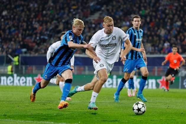 Sturm Graz v Club Brugge - UEFA Champions League KLAGENFURT, AUSTRIA - OCTOBER 02 : Seys Joaquim defender of Club Brugge pictured during the UEFA Champions League phase matchday 2 match between Sturm Graz and Club Brugge at the Worthersee Stadion on October 2, 2024 in Klagenfurt, Austria, 02 10 2024 Klagenfurt Austria  Copyright: xJanxDexMeuleneirx