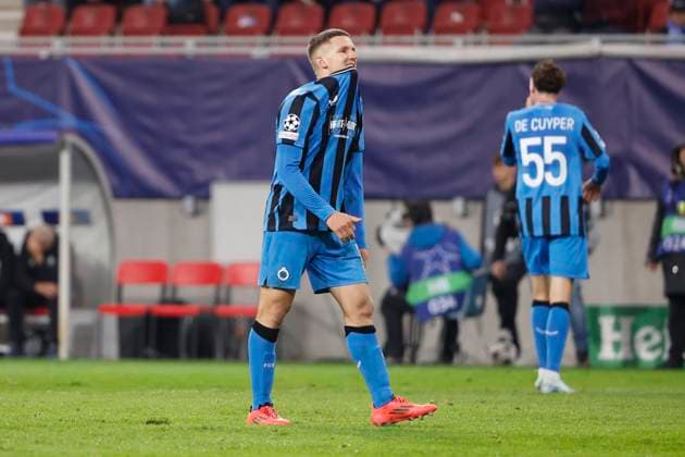 Sturm Graz v Club Brugge - UEFA Champions League KLAGENFURT, AUSTRIA - OCTOBER 02 : Tzolis Christos forward of Club Brugge pictured during the UEFA Champions League phase matchday 2 match between Sturm Graz and Club Brugge at the Worthersee Stadion on October 2, 2024 in Klagenfurt, Austria, 02 10 2024 Klagenfurt Austria  Copyright: xJanxDexMeuleneirx