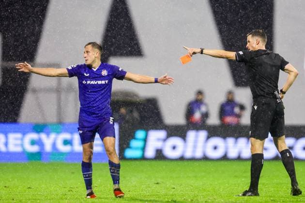 GNK Dinamo v AS Monaco - UEFA Champions League 2024 25 League Phase MD2 ZAGREB, CROATIA - OCTOBER 2: Lukas Kacavenda of Dinamo Zagreb reacts during UEFA Champions League 2024 25 League Phase MD2 match between GNK Dinamo v AS Monaco at Maksimir Stadion on October 2, 2024 in Zagreb, Croatia.  LukaxStanzl PIXSELL