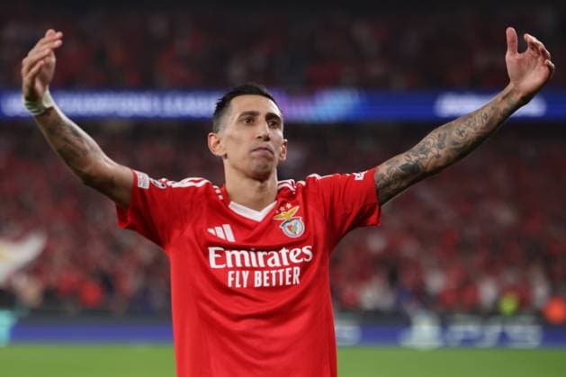 Portugal, Lisbon 2. October 2024 Uefa Champions League phase 2024 25 Matchday 2, S.L.Benfica - Atletico de Madrid v.l., Angel di Maria (S.L.Benfica) Torjubel, Goal celebration, celebrate the goal Copyright: JoaquimxFerreira