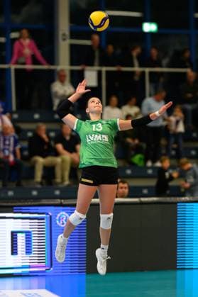RECORD DATE NOT STATED Pia Fernau (Trikot Nr.13, USC Münster); 1. Volleyball Bundesliga - USC Münster-Allianz MTV Stuttgart, Münster am 02.10.2024 Copyright: xBEAUTIFULxSPORTS PeterxWeberx