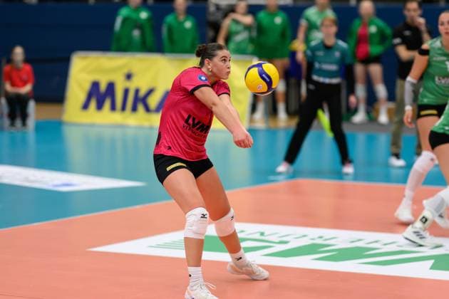 RECORD DATE NOT STATED Pippa Molenaar (Trikot Nr. 1, USC Münster); 1. Volleyball Bundesliga - USC Münster-Allianz MTV Stuttgart, Münster am 02.10.2024 Copyright: xBEAUTIFULxSPORTS PeterxWeberx