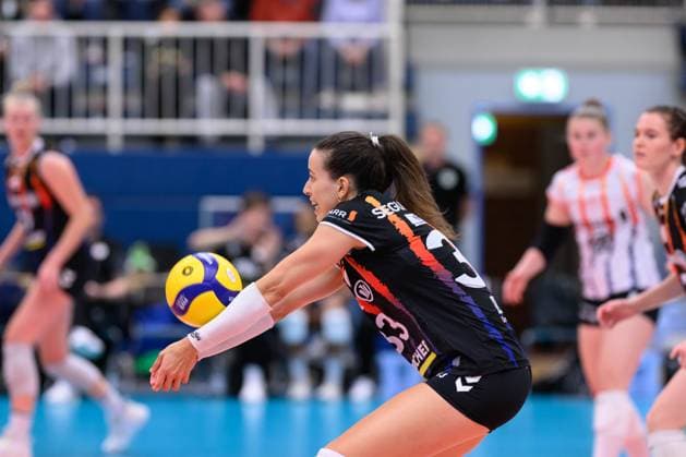 RECORD DATE NOT STATED Maria Segura Palleres (Trikot Nr. 33, Allianz MTV Stuttgart); 1. Volleyball Bundesliga - USC Münster-Allianz MTV Stuttgart, Münster am 02.10.2024 Copyright: xBEAUTIFULxSPORTS PeterxWeberx