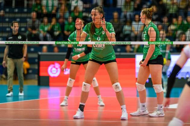 RECORD DATE NOT STATED Marije_ten_Brinke (Trikot Nr. 6, USC Münster); 1. Volleyball Bundesliga - USC Münster-Allianz MTV Stuttgart, Münster am 02.10.2024 Copyright: xBEAUTIFULxSPORTS PeterxWeberx