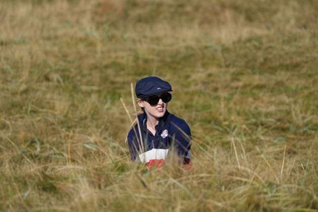 Kathryn Newton, actor and semi-professional golfer, on the 2nd hole. Alfred Dunhill Links Championship 2024, Day One, Golf, The Belfry, Angus and Fife, Scotland, UK - 03 Oct 2024  Copyright: xStuartxWallace Shutterstockx 14751990ar