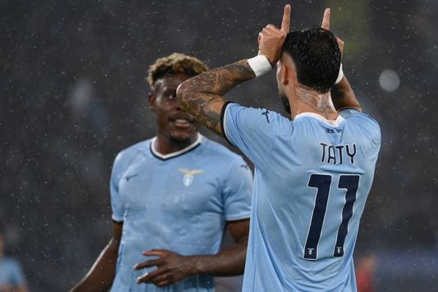 As Roma 03 10 2024 - Europa League Lazio-Nizza foto Antonello Sammarco Image nella foto: esultanza gol Valentin Castellanos 