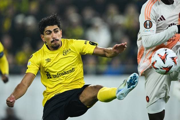 241003 Ahmed Qasem of Elfsborg during the UEFA Europa League between Elfsborg and Roma on October 3, 2024 in Boras. Photo: Jörgen Jarnberger BILDBYRAN COP 112 JJ0405 fotboll, football, soccer, fotball,uefa europa league,elfsborg,r Copyright: JÖRGENxJARNBERGER BB241003JJ021