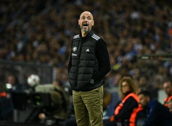 Manchester United, ManU manager Erik ten Hag looks dejected Porto v Manchester United, UEFA Europa League, Group Stage, Football, Estadio do Dragao, Porto, Portugal, 03 Oct 2024 EDITORIAL USE ONLY No use with unauthorised audio, video, data, fixture lists, club league logos or live services. Online in-match use limited to 120 images, no video emulation. No use in betting, games or single club league player publications.  Copyright: xZedxJameson Shutterstockx 14750815ee