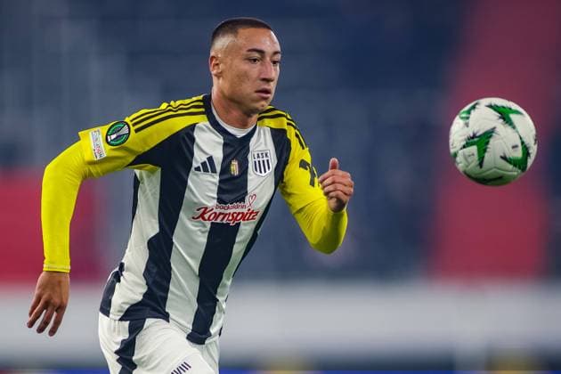 SOCCER - UEFA ECL, LASK vs Djurgarden LINZ,AUSTRIA,03.OCT.24 - SOCCER - UEFA Conference League, Linzer ASK vs Djurgardens IF Stockholm. Image shows Marin Ljubicic (LASK).  GEPAxpictures xManuelxBinder