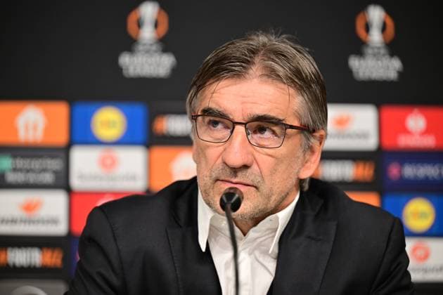 BORAS, SVERIGE 20241003 Romas tränare Ivan Juric pa presskonferensen efter torsdagens fotbollsmatch i Europa League mellan IF Elfsborg och AS Roma pa Boras arena. BORAS SVERIGE x9200x