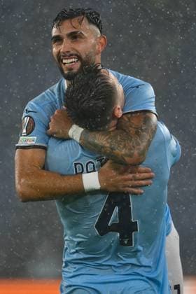 October 3, 2024, Rome, Milan, Italy: Valentin Castellanos of S.S. Lazio celebrates after scoring the gol of 3-1 during the UEFA Europa League 2024 25 League Phase MD2 match between S.S. Lazio and O.G.C. Nice at Olympic Stadium on October 3, 2024 in Rome, Italy. CALCIO - UEFA Europa League - SS Lazio vs OGC Nice  - ZUMAs349 20241003_zsa_s349_240 Copyright: xDomenicoxCippitelli IpaxSportx