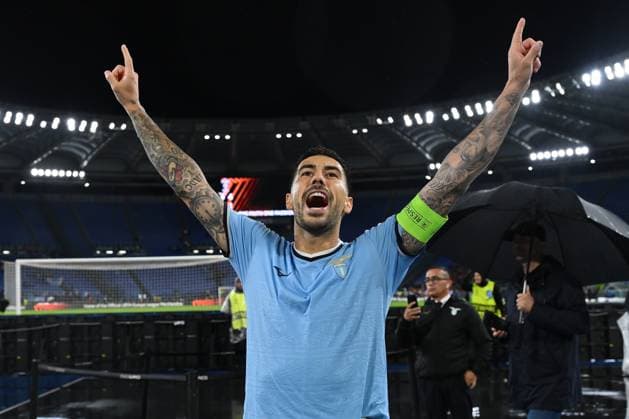 Mattia Zaccagni of S.S. Lazio during the UEFA Europa League 2024 25 League Phase MD2 match between S.S. Lazio and O.G.C. Nice at Olympic Stadium on October 3, 2024 in Rome, Italy.  Copyright: xDomenicoxCippitelli IPAxSportx x xx IPA_50309918 IPA_Agency_IPA50309918