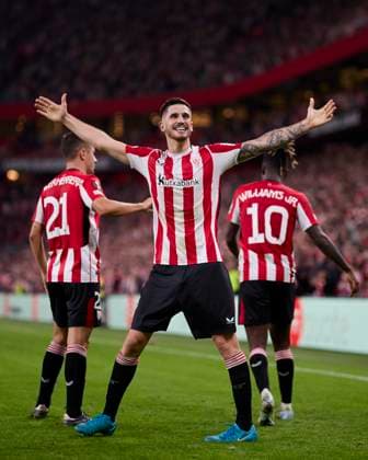 Athletic Club v AZ Alkmaar - Europa League 2024 25 League Phase Oihan Sancet of Athletic Club celebrates after scoring goal during the Europa League match between Athletic Club and AZ Alkmaar at San Mames on October 3, 2024, in Bilbao, Spain. Bilbao San Mames Basque Country Spain RL_ATHvAZA_EL_000106 Copyright: xRicardoxLarreinax