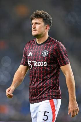 3rd October 2024: Dragao Stadium, Porto, Portugal; Europa League football, FC Porto versus Manchester United, ManU Harry Maguire of Manchester United in warm up sessions  ActionPlus12699609 DanielxCastro