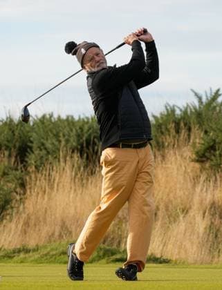 Bill Murray on the 1st tee. Alfred Dunhill Links Championship 2024, Day Two, Golf, Kingsbarns, Scotland, UK - 04 Oct 2024  Copyright: xStuartxWallace Shutterstockx 14751991d