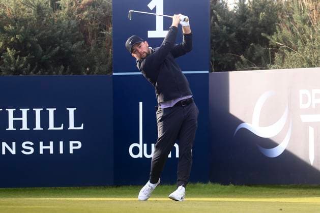 4th October 2024; Kingsbarns, Fife, Scotland; Alfred Dunhill Links Golf Championship, Round 2; Alex Fitzpatrick of England tees off on the first hole on Kingsbarns Golf Links, during the second round of the Dunhill Links Championship  ActionPlus12699710 DavidxYoung