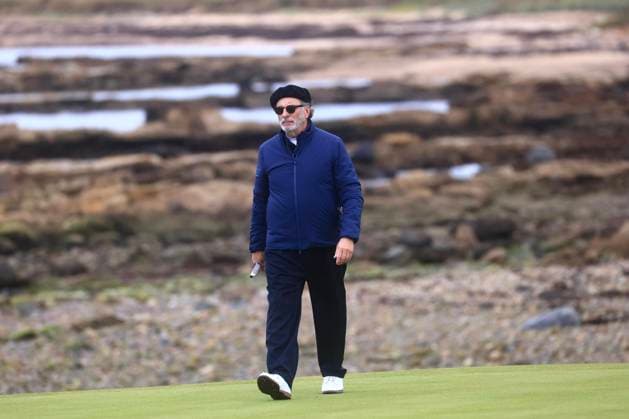 4th October 2024; Kingsbarns, Fife, Scotland; Alfred Dunhill Links Golf Championship, Round 2; Actor Andy Garcia on the green of the fifteenth hole on Kingsbarns Golf Links, during the second round of the Dunhill Links Championship  ActionPlus12699805 DavidxYoung
