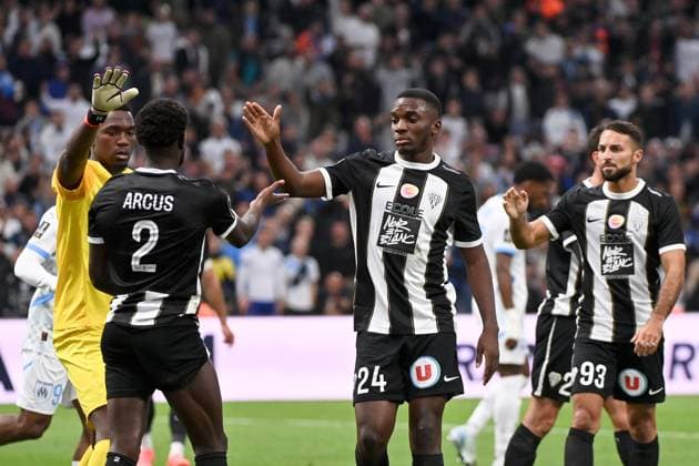 Olympique de Marseille v Angers SCO - Ligue 1 McDonald s 2024 2025 30 Yahia FOFANA (sco) - 24 Emmanuel BIUMLA (sco) during the Ligue 1 McDonald s match between Marseille and Angers at Orange Velodrome on October 4, 2024 in Marseille, France. Marseille France  Copyright: xFEPx 776218675