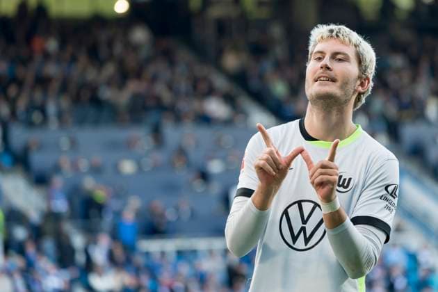 Sport Themen der Woche KW40 Jonas Wind (VfL Wolfsburg) Torjubel, jubelt nach seinem Treffer zum 1:3, Bundesliga, VfL Bochum 1848 v VfL Wolfsburg, Vonovia Ruhrstadion, 05.10.2024, Bochum, Deutschland. Defodi-067_BOCWOB20241005_067 *** Jonas Wind VfL Wolfsburg goal celebration, cheers after his goal for 1 3, Bundesliga, VfL Bochum 1848 v VfL Wolfsburg, Vonovia Ruhrstadion, 05 10 2024, Bochum, Germany Defodi 067 BOCWOB20241005 067 Defodi-067 DFL regulations prohibit any use of photographs as image sequences and or quasi-video.