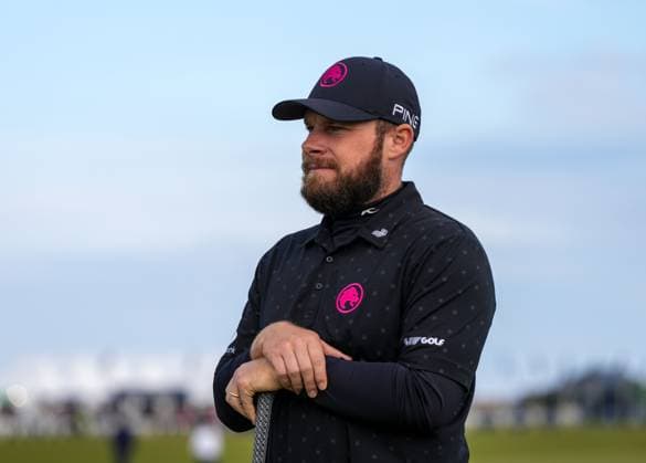 Tyrrell Hatton on the 18th tee. Alfred Dunhill Links Championship 2024, Day Three, Golf, Old Course, St Andrews, Scotland, UK - 05 Oct 2024  Copyright: xStuartxWallace Shutterstockx 14758259f
