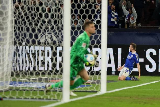 Tobias Mohr (FC Schalke 04) freut sich über sein Tor zum 2:1 beim Spiel der 2. BL (Saison 2024 25) FC Schalke 04 - Hertha BSC Copyright: Thomas Pakusch