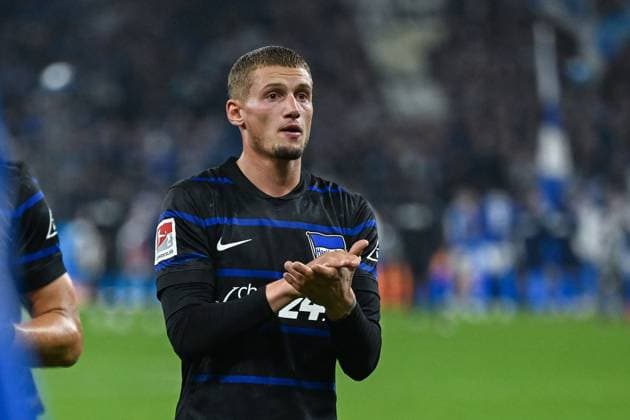 05.10.2024, Fussball, 2. Bundesliga, 8. Spieltag Saison 2024 2025, FC Schalke 04 - Hertha BSC, MickaÃ«l Cuisance (Hertha BSC), xRHR-FOTO TKx