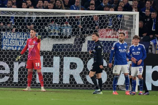 Justin Heekeren (FC Schalke 04) beim Spiel der 2. BL (Saison 2024 25) FC Schalke 04 - Hertha BSC Copyright: Thomas Pakusch