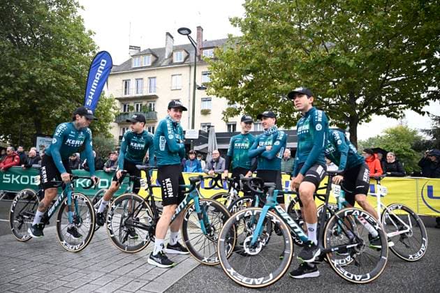 Paris-Tours cycling race 2024 TOURS, FRANCE - OCTOBER 06 : team Equipo Kern Pharma during the UCI Pro Series Paris-Tours cycling race with start in Chartres and finish in Tours (214km) on October 6, 2024 in Tours, France, 06 10 2024 Tours France  Copyright: xPeterxDexVoechtx