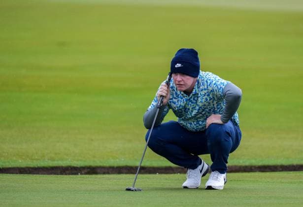 Robert McIntyre on the 1st hole. Alfred Dunhill Links Championship 2024, Day Four, Golf, Old Course, St Andrews, Scotland, UK - 06 Oct 2024  Copyright: xStuartxWallace Shutterstockx 14758266c