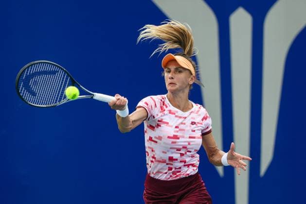 WUHAN, CHINA - OCTOBER 06: Lesia Tsurenko of Ukraine competes in the Women s Singles Qualifying second round match against Erika Andreeva of Russia on day two of 2024 Wuhan Open at Optics Valley International Tennis Center on October 6, 2024 in Wuhan, Hubei Province of China.  Copyright: xVCGx 111522167120
