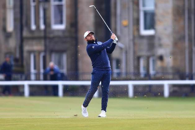6th October 2024; The Old Course at St Andrews, Fife, Scotland; Alfred Dunhill Links Golf Championship, Final Round; Tyrrell Hatton of England hits a shot from the fairway on the first hole of the Old Course, St Andrews, during the final round of the Dunhill Links Championship  ActionPlus12700841 DavidxYoung