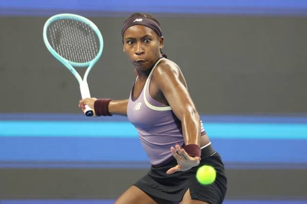 Tennis, WTA-Turnier in Peking BEIJING, CHINA - OCTOBER 06: Coco Gauff of United States competes in the Women s Singles Final match against Karolina Muchova of Czech Republic on day fourteen of 2024 China Open at National Tennis Center on October 6, 2024 in Beijing, China.  Copyright: xChinaxNewsxServicex 111522245007