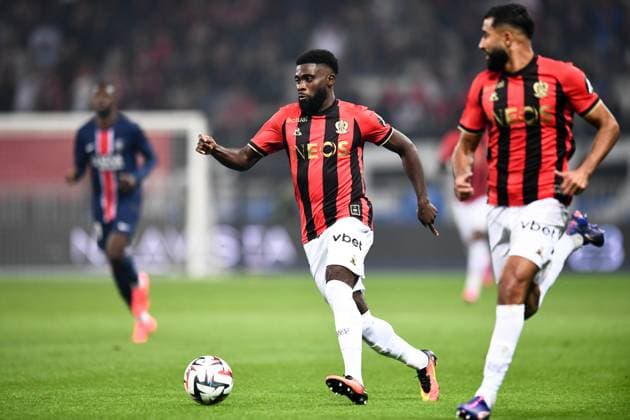 Fußball, OGC Nizza - Paris St. Germain OGC Nice v Paris Saint-Germain - Ligue 1 MCDonald s 2024 2025 07 Jeremie BOGA (ogcn) during the Ligue 1 MCDonald s match between Nice and Paris at Allianz Riviera Stadium on October 6, 2024 in Nice, France. Nice France  Copyright: xFEPx 776218850