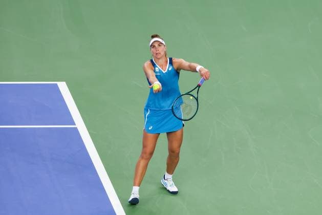 WUHAN, CHINA - OCTOBER 07: Beatriz Haddad Maia of Brazil competes in the Women s Singles Round of 64 match against Madison Keys of United States on day three of 2024 Wuhan Open at Optics Valley International Tennis Center on October 7, 2024 in Wuhan, Hubei Province of China.  Copyright: xVCGx 111522339448