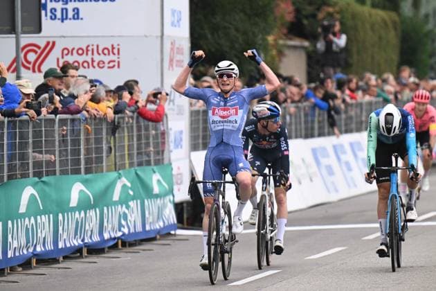 07-10-2024 Coppa Bernocchi; 2024, Alpecin - Deceuninck; 2024, Decathlon - Ag2r La Mondiale; 2024, Red Bull - Bora - Hansgrohe; Van Tricht, Stan; Baudin, Alex; Adria Oliveras, Roger; Legnano; 