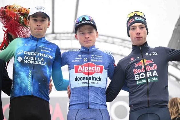 07-10-2024 Coppa Bernocchi; 2024, Alpecin - Deceuninck; 2024, Decathlon - Ag2r La Mondiale; 2024, Red Bull - Bora - Hansgrohe; Van Tricht, Stan; Baudin, Alex; Adria Oliveras, Roger; Legnano; 
